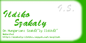 ildiko szakaly business card